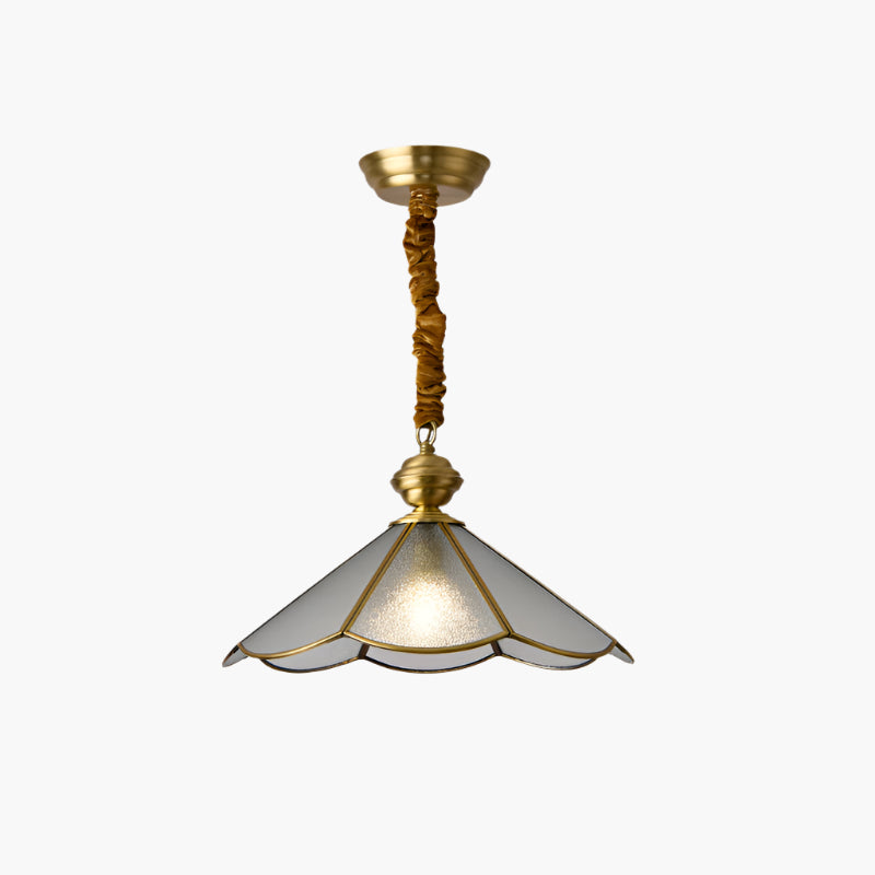 Nikkel lyskrone med geometrisk design