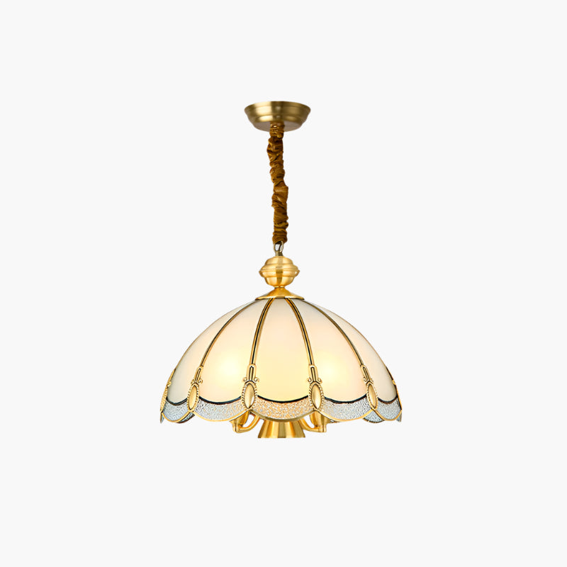 Nikkel lyskrone med geometrisk design