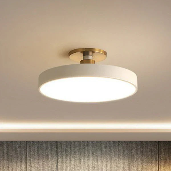 Nordisk stil LED loftlampe, rund indbygning, akryl, semi-spiral, til soveværelse