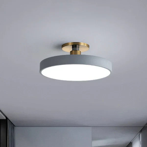 Nordisk stil LED loftlampe, rund indbygning, akryl, semi-spiral, til soveværelse