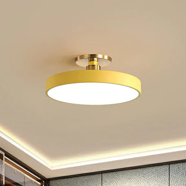 Nordisk stil LED loftlampe, rund indbygning, akryl, semi-spiral, til soveværelse