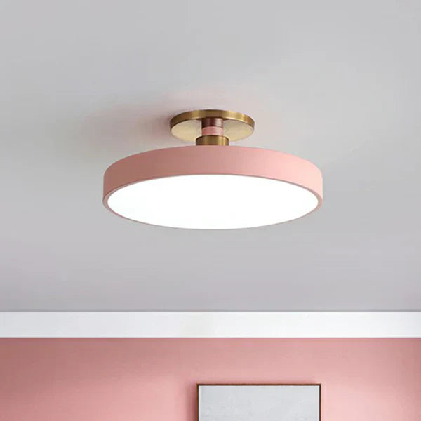 Nordisk stil LED loftlampe, rund indbygning, akryl, semi-spiral, til soveværelse
