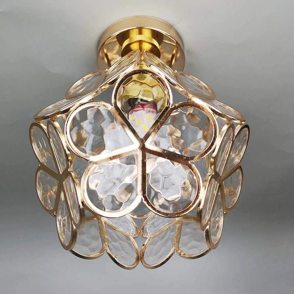 Blomsterdesign glas loftlampe