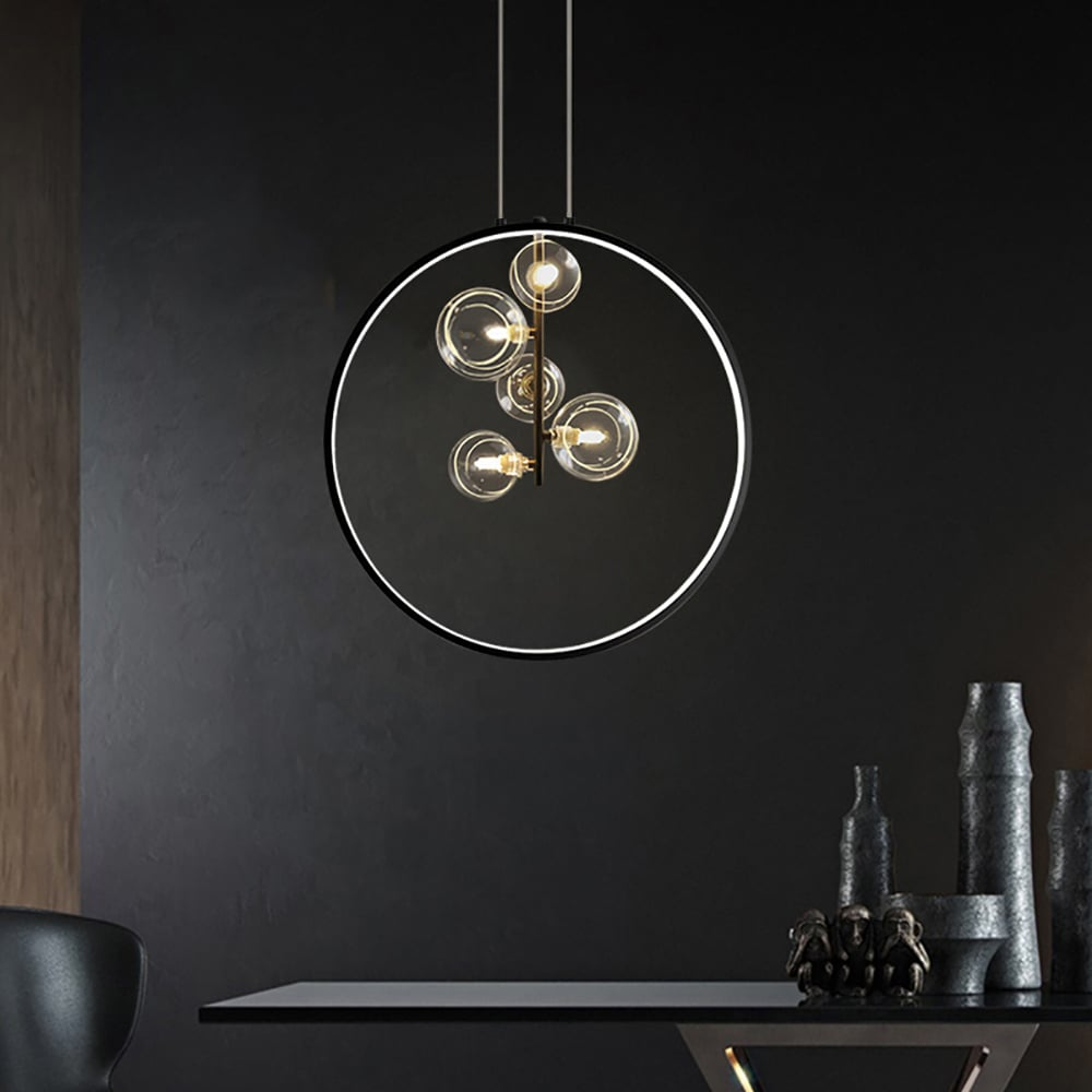 Minimalist glass ball LED pendant lamp