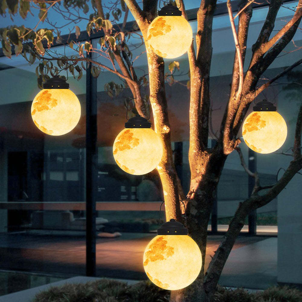 Moderne Elif LED Udendørs Pendellampe i Guld Metal og Resin til Hall