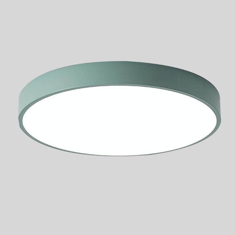 Rund loftslampe i træ, nordisk macaron-stil