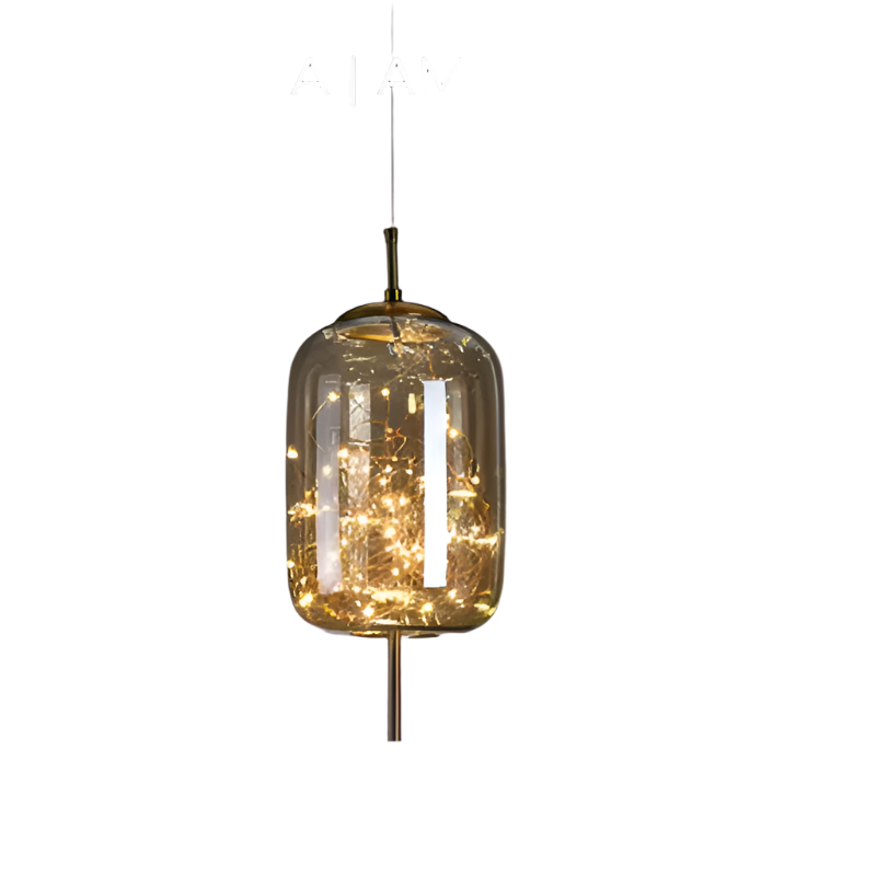 Elegant Brown Glass Pendant Lamp