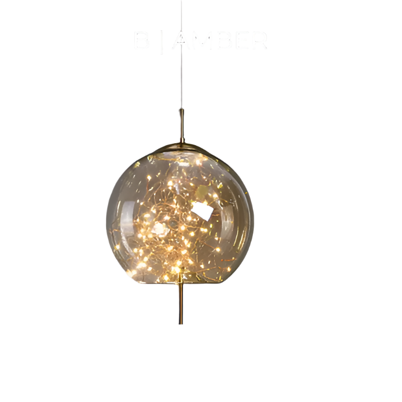 Elegant Brown Glass Pendant Lamp