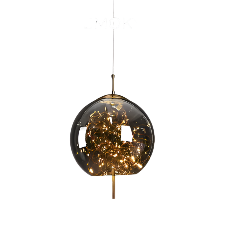 Elegant Brown Glass Pendant Lamp