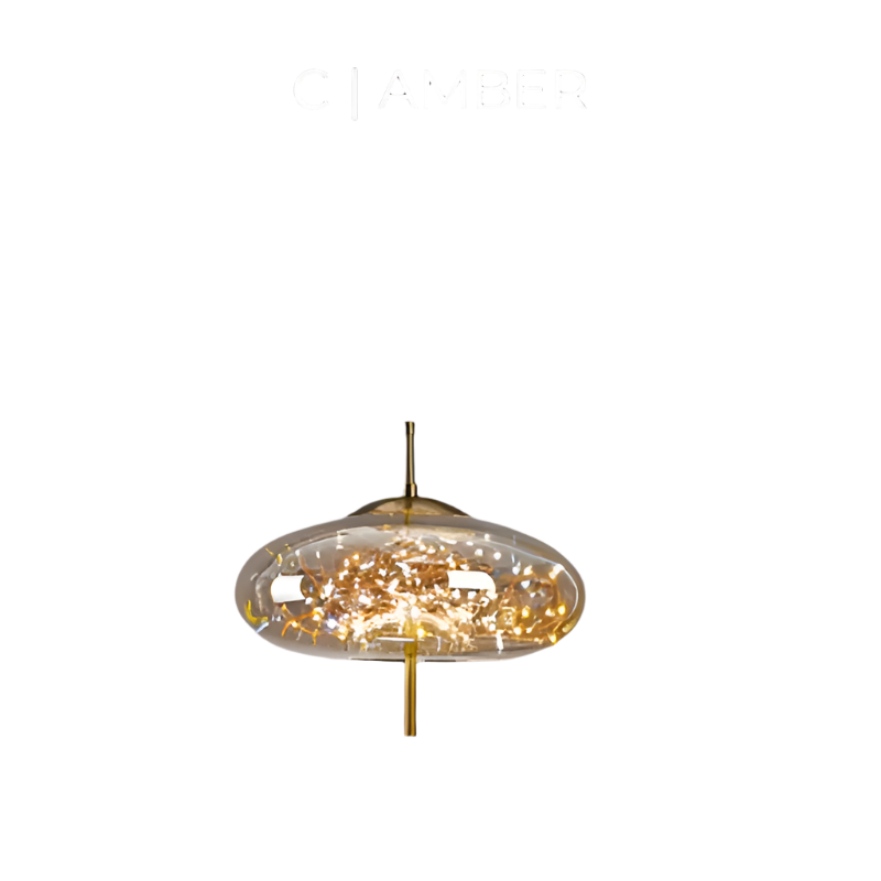 Elegant Brown Glass Pendant Lamp