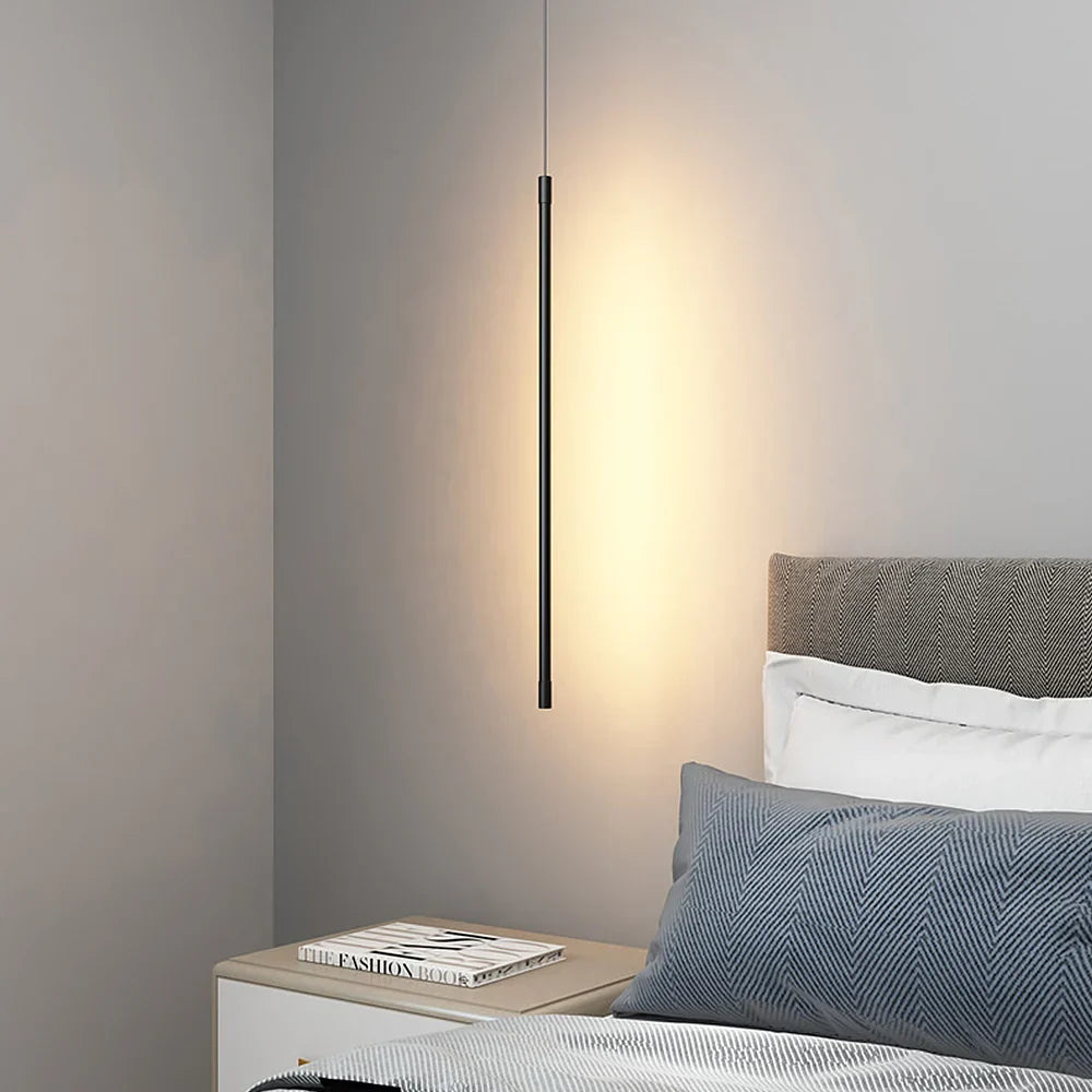 Lang, minimalistisk LED-pendel i aluminium