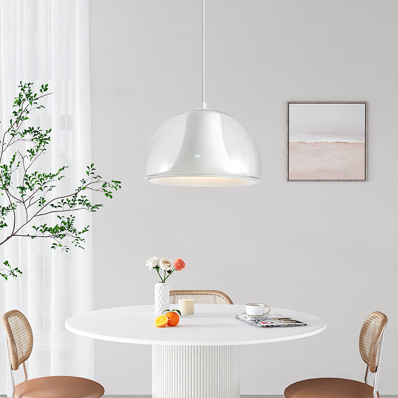Halvcirkelformad glaspendel med manet