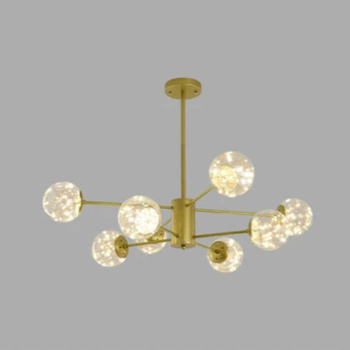 Lysekrone med glaskugler fra NobleLuminance