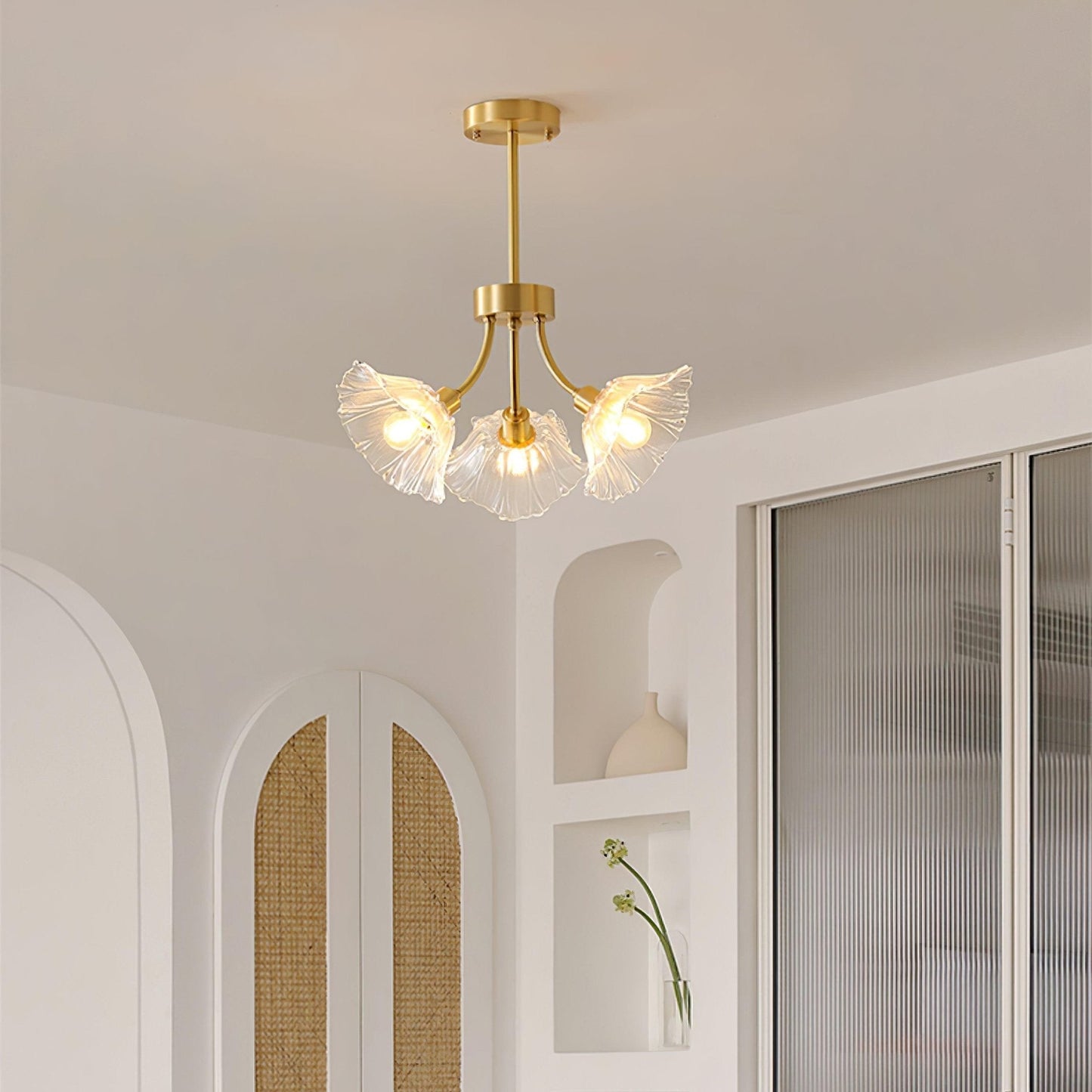 Kalin blomsterglas lampekrone
