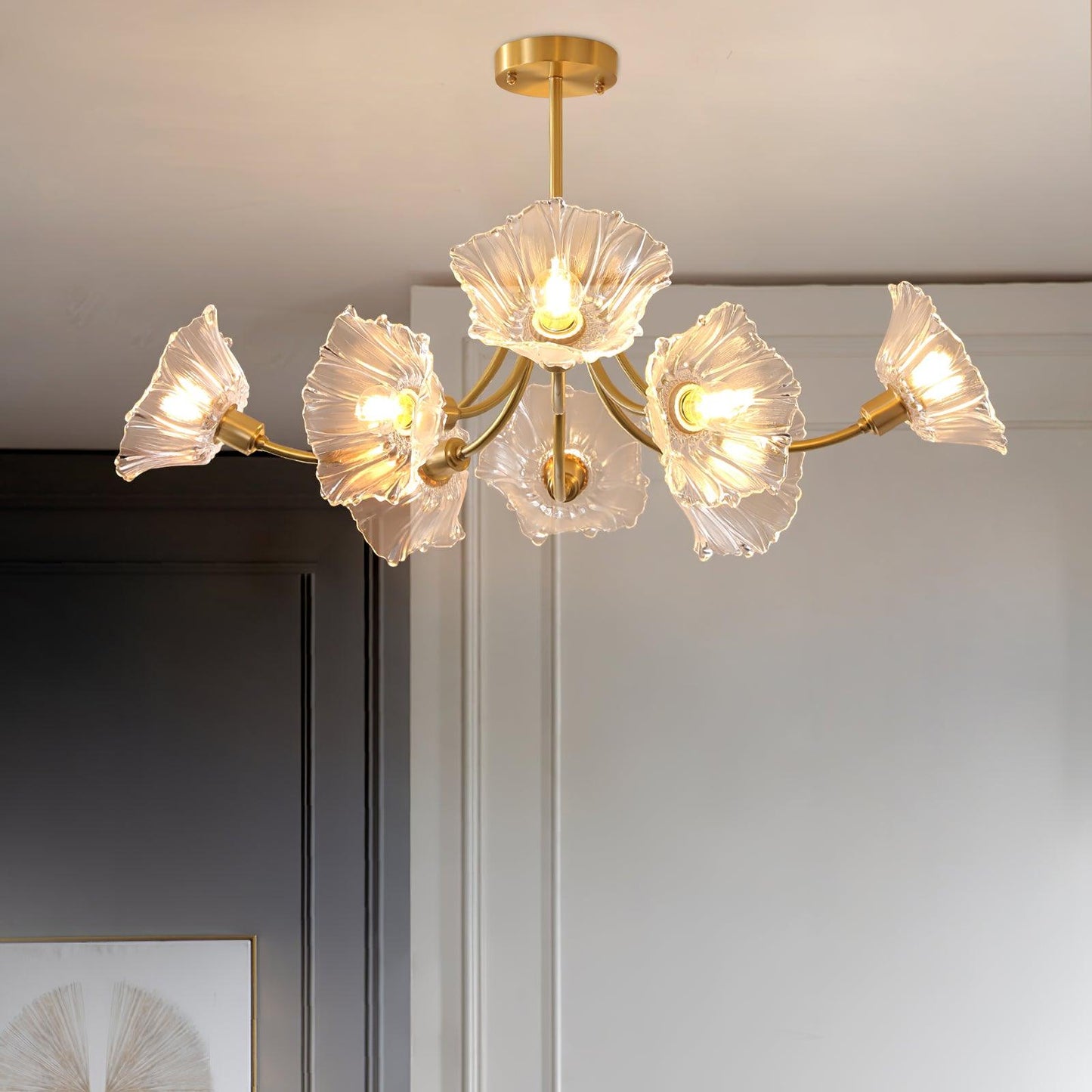 Kalin blomsterglas lampekrone