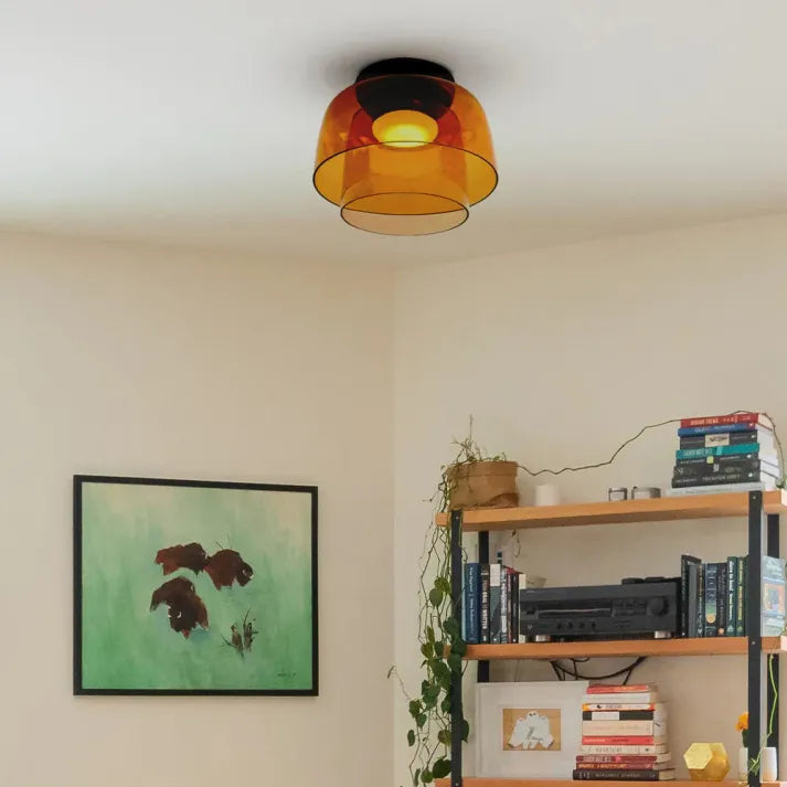 Nordisk Design Kreativ Loftlampe i Middelalderlig Glas