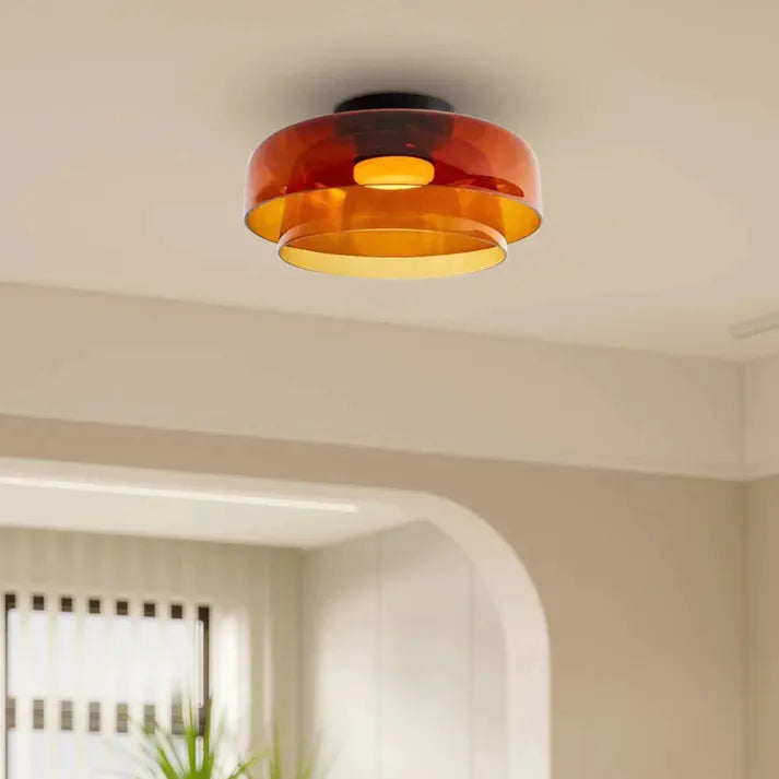 Nordisk Design Kreativ Loftlampe i Middelalderlig Glas