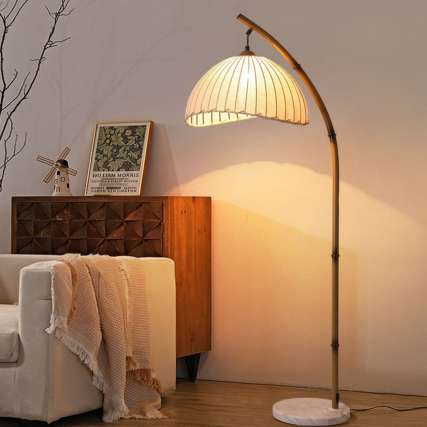 Bambus Zen Gulvlampe – Kulturel Belysning