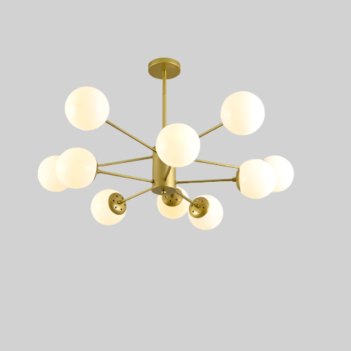 Lysekrone med glaskugler fra NobleLuminance