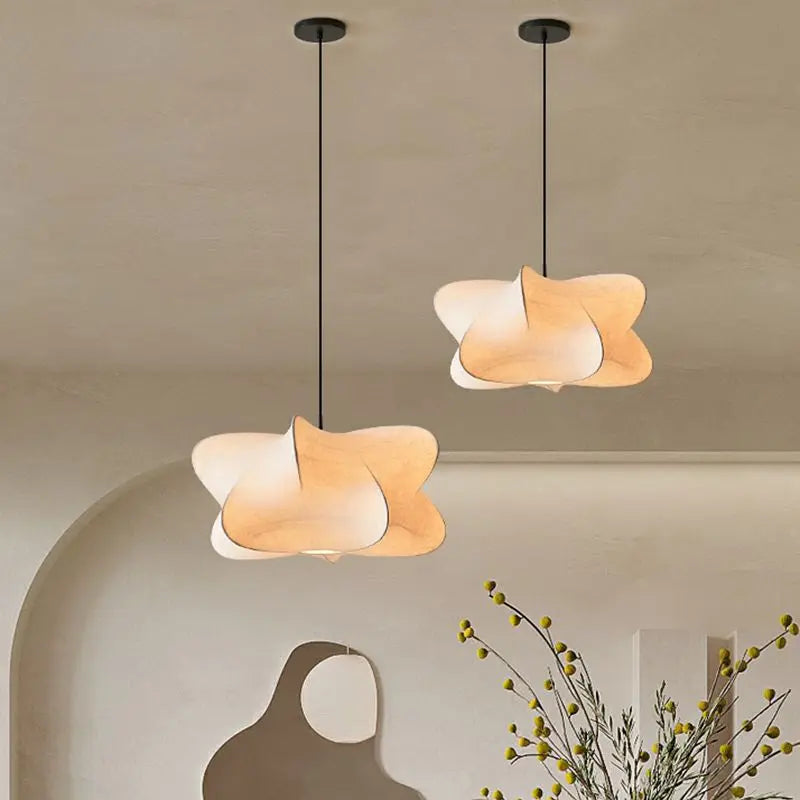 Japanese Wabi Sabi Silk Pendant Lamp