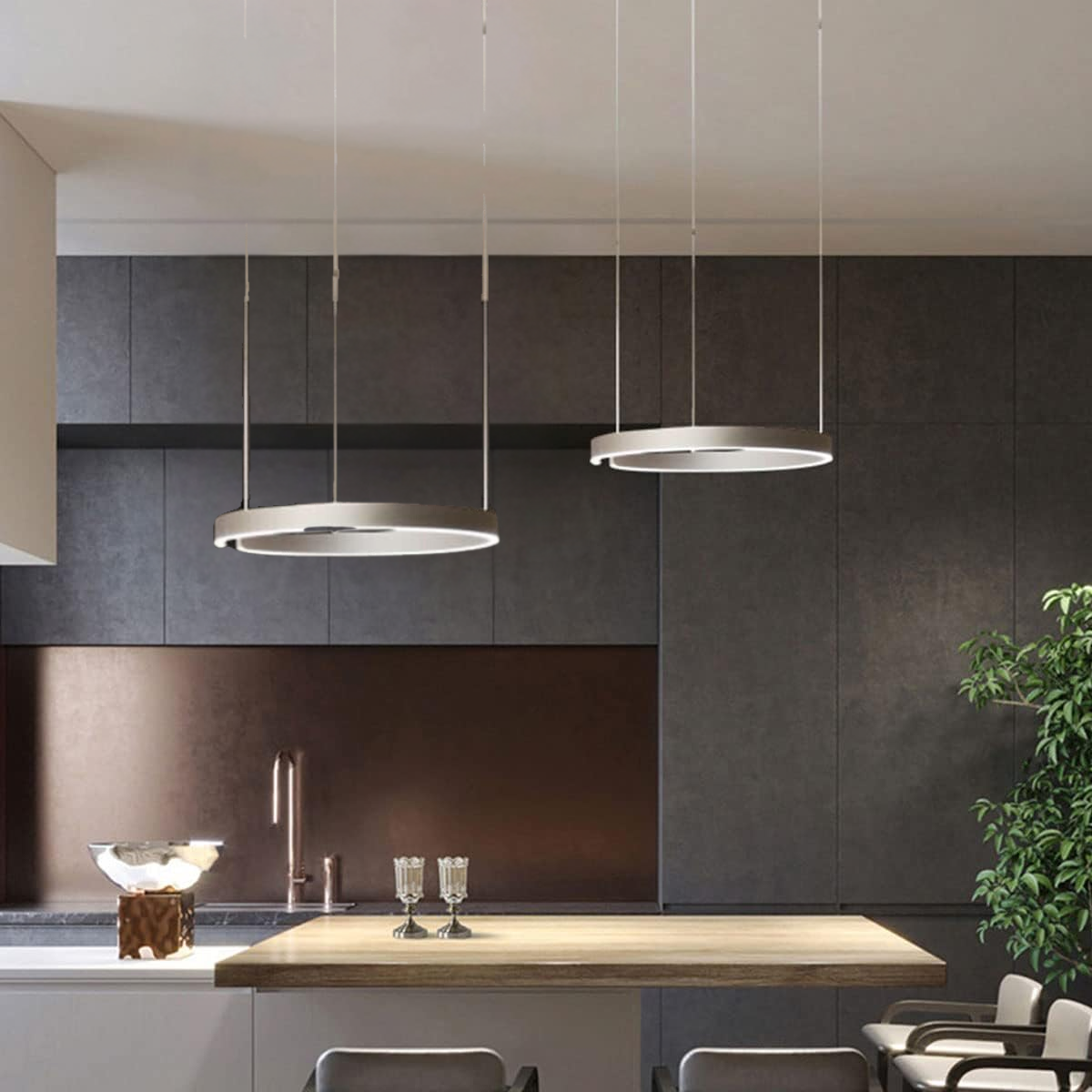 Cirkulær LED-pendel i moderne design