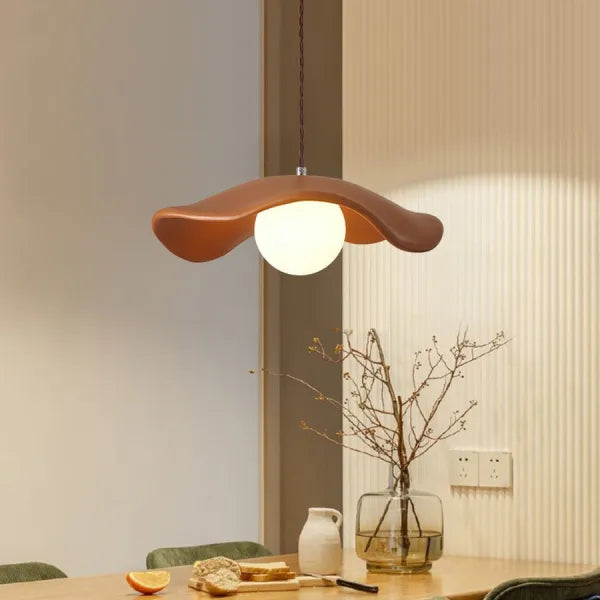 Kreativ lotusblad pendellampe i wabi sabi-stil til spisestuen