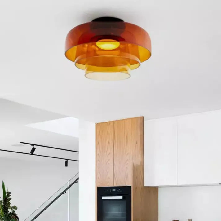 Nordisk Design Kreativ Loftlampe i Middelalderlig Glas