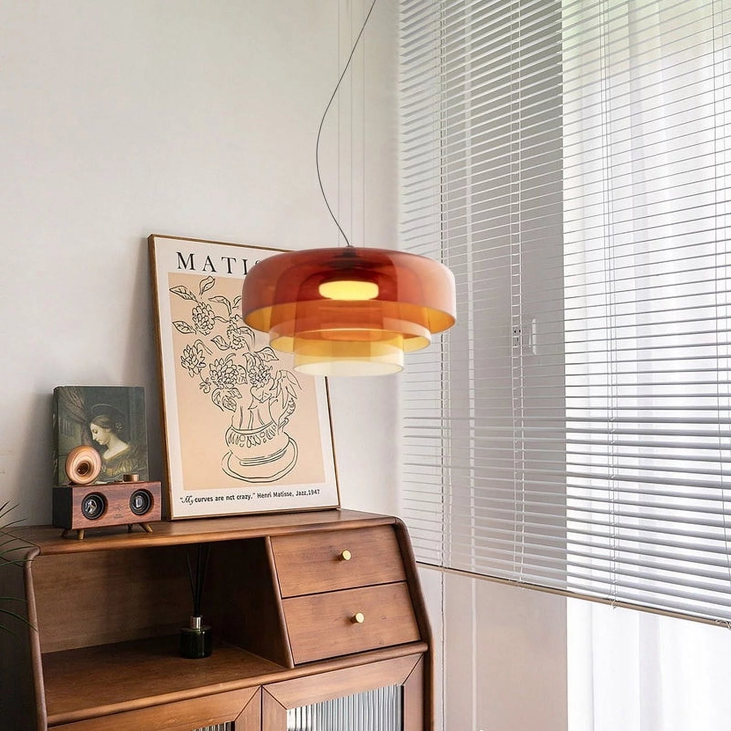 Glass pendant lamps