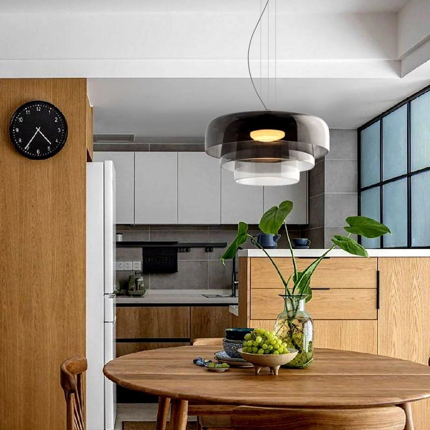 Glass pendant lamps