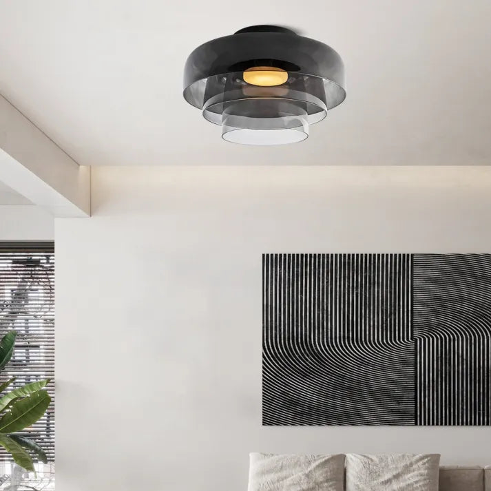 Nordisk Design Kreativ Loftlampe i Middelalderlig Glas