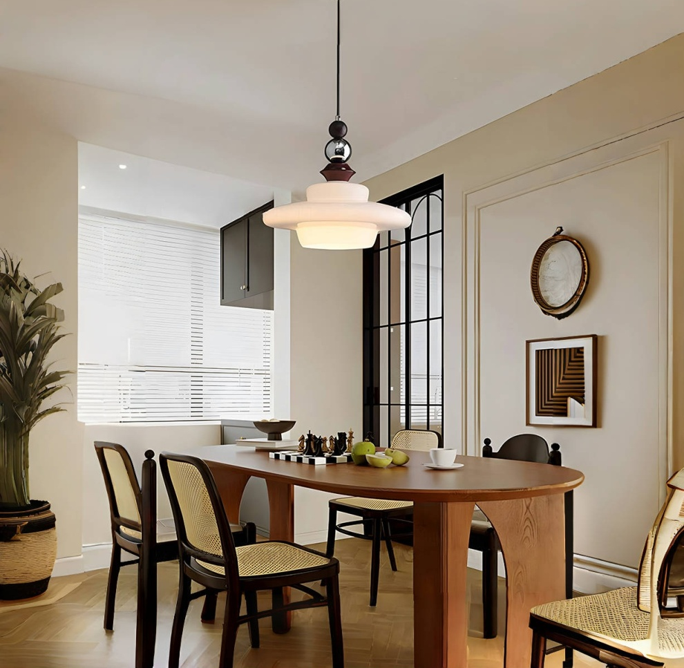 Beige Spisebord Pendellampe i Middelalderlig Stil