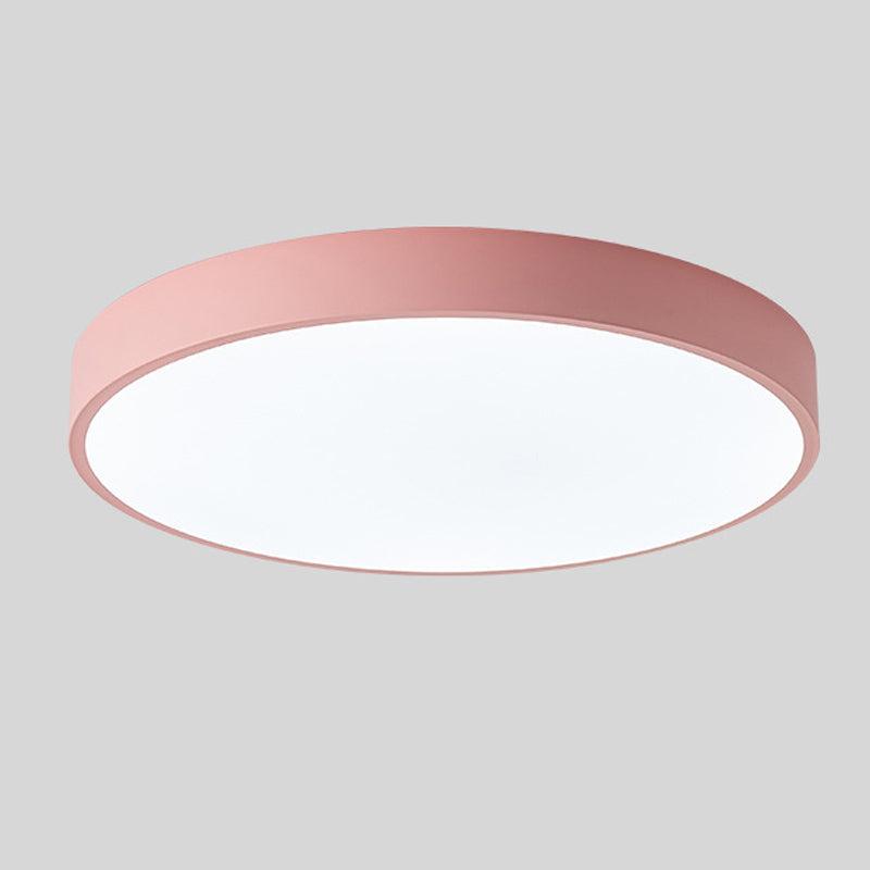 Rund loftslampe i træ, nordisk macaron-stil