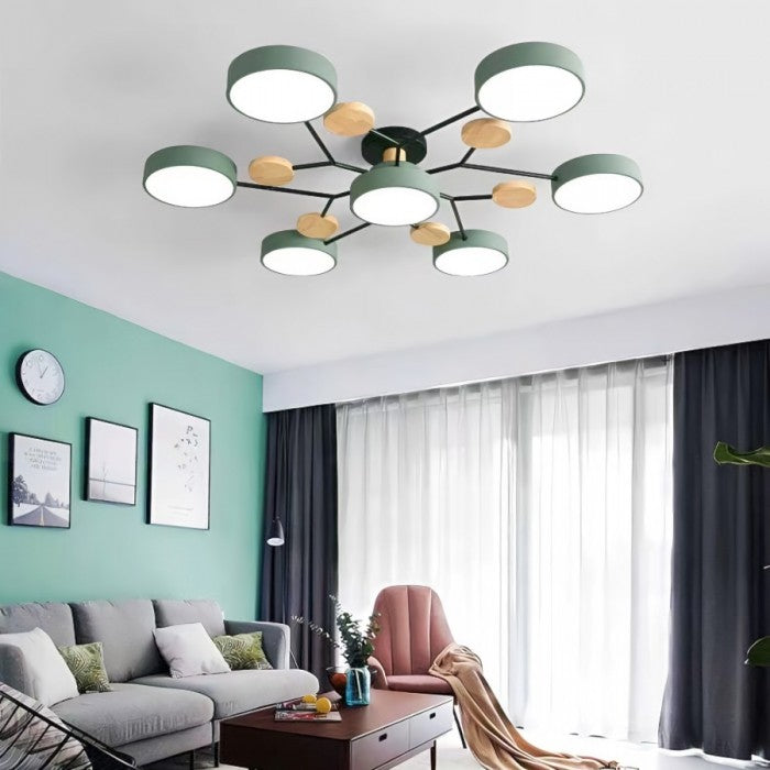 Nordisk LED-taklampe med forgrenet design