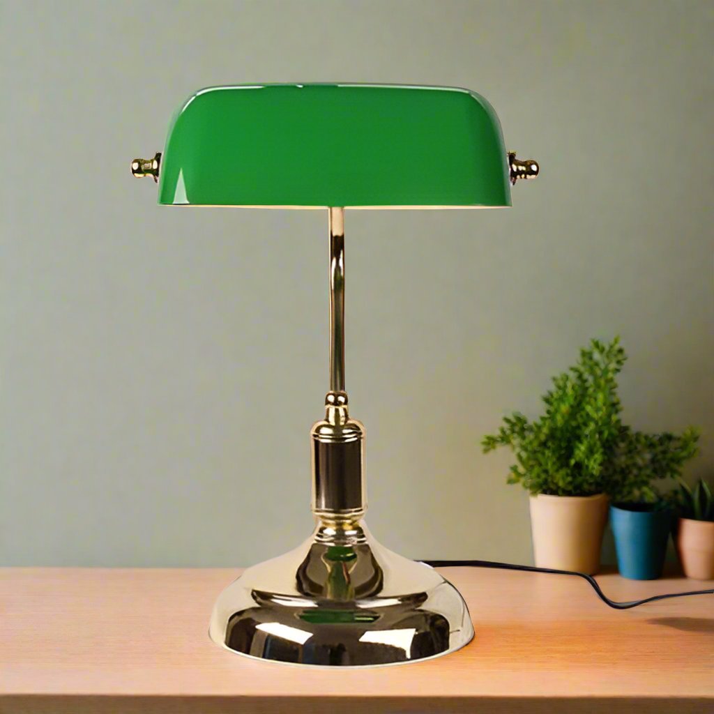 Europæisk glasbordlampe
