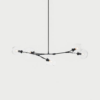Sputnik Chandelier with Bifurcating Bubble Glass