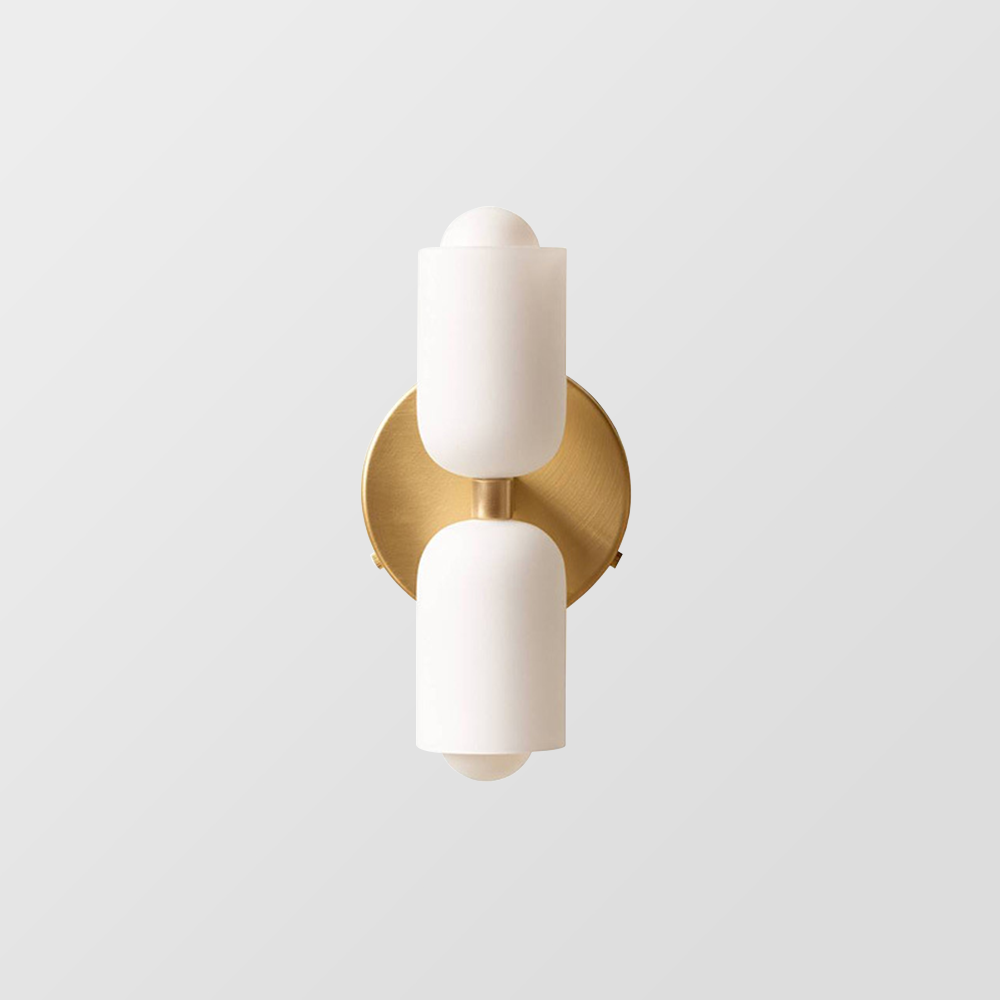 Elegant væglampe i akryl med åbent design