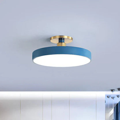 Nordisk stil LED loftlampe, rund indbygning, akryl, semi-spiral, til soveværelse