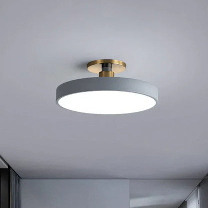 Nordisk stil LED loftlampe, rund indbygning, akryl, semi-spiral, til soveværelse