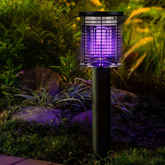 Vandafvisende USB-opladelig solcelledrevet dobbelt-frekvens vibrationsmyggefangerlampe
 - lichtdekor.com