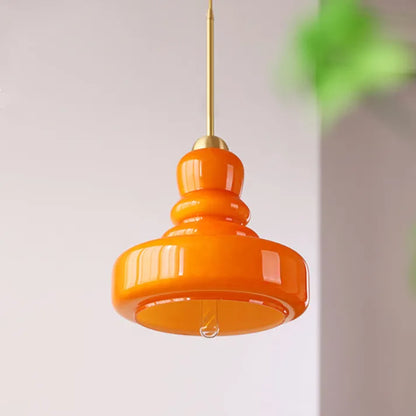 Pendellampe i Bauhaus-stil med glas-kalebas