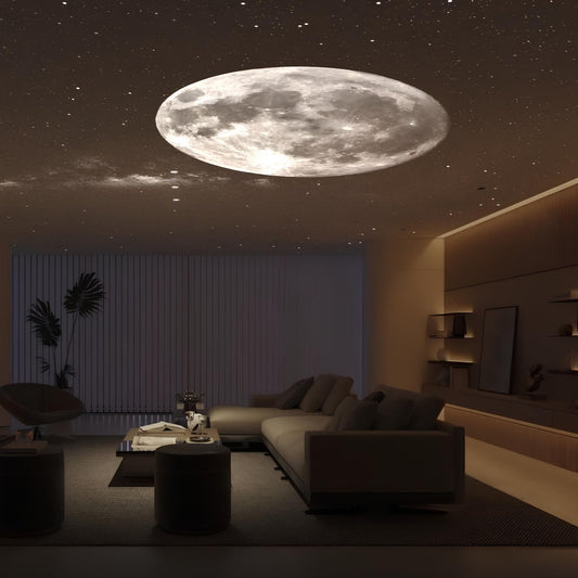 Månelampe med projektor
 - lichtdekor.com