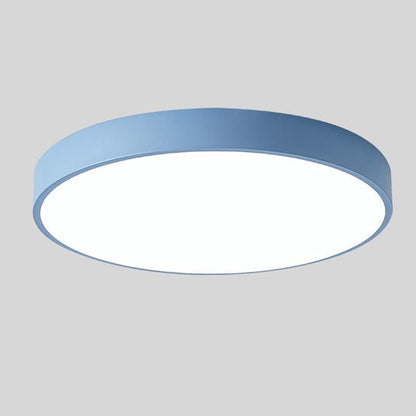 Rund loftslampe i træ, nordisk macaron-stil