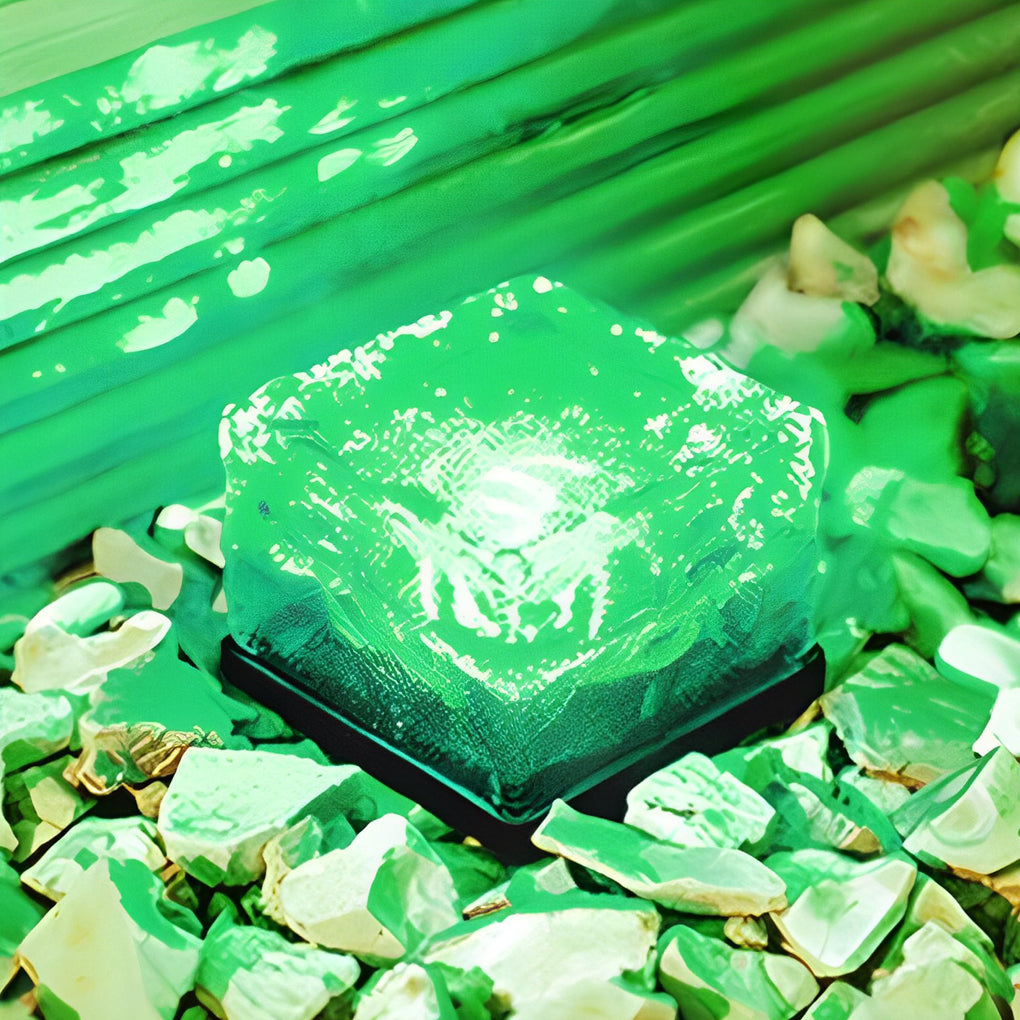 Solcellelampe i firkantet design