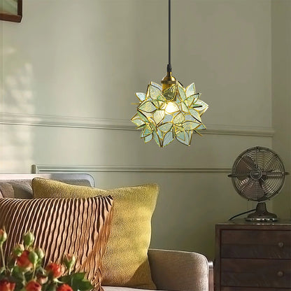 Hængende lampe i kapizskal