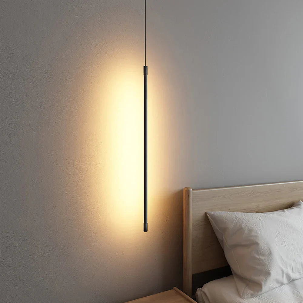 Lang, minimalistisk LED-pendel i aluminium