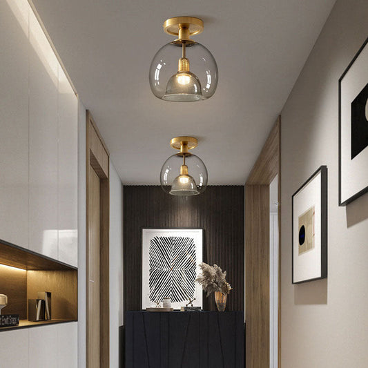Moderne glass taklampe i grått til gangen
 - lichtdekor.com