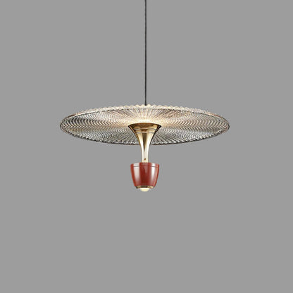 Stilren LED-pendellampe i skiveform