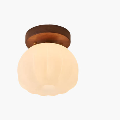 Pumpkin-shaped Flush Mount Ceiling Lamp