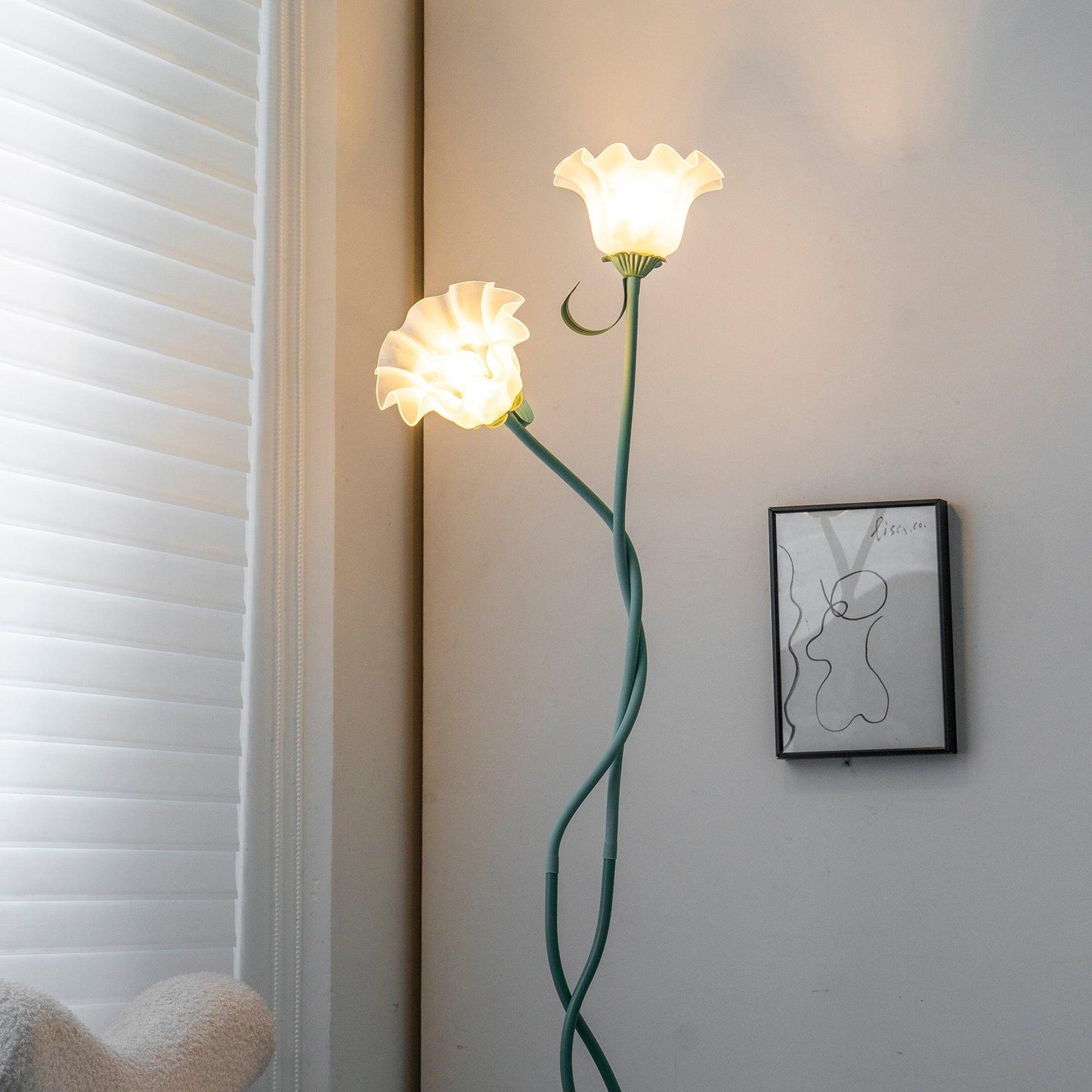 Floor lamp with Calla Lilies