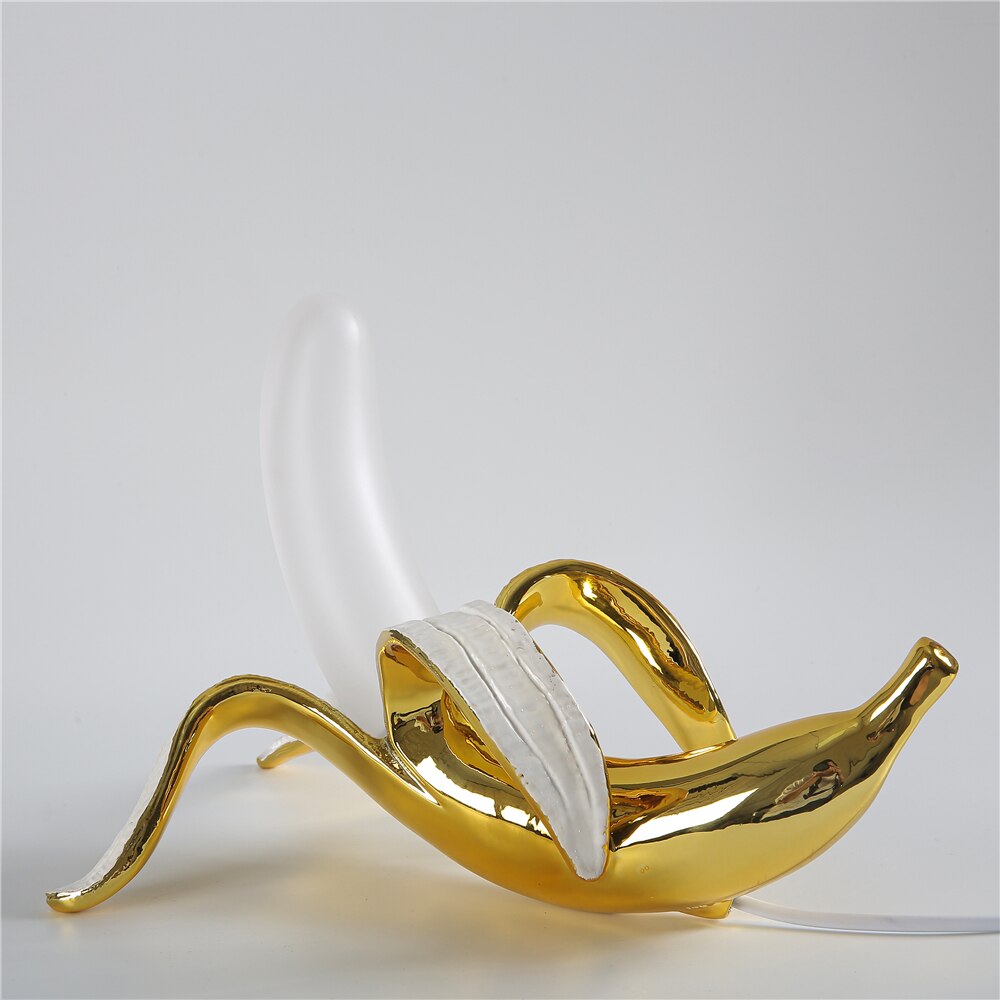 Art Deco bordlamper i bananform